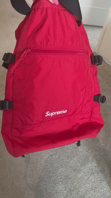 Red SUPREME nylon backpack!