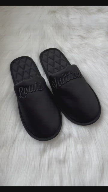 Satin LV Suite Mule Flats Size 38-39