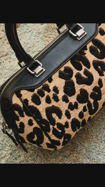 EUC Louis Vuitton Limited Edition Stephen Sprouse Leopard Chenille Baby Bag
