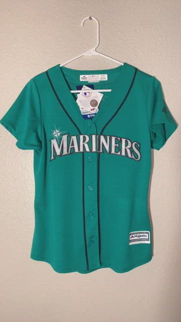 Men's Seattle Mariners Ichiro Suzuki Majestic Aqua Official Cool Base  Player Jersey