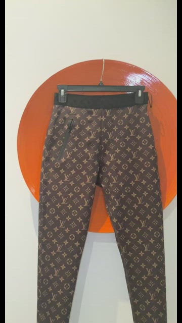Louis Vuitton Shiny Monogram Leggings SZ40 NEW With Tags at 1stDibs