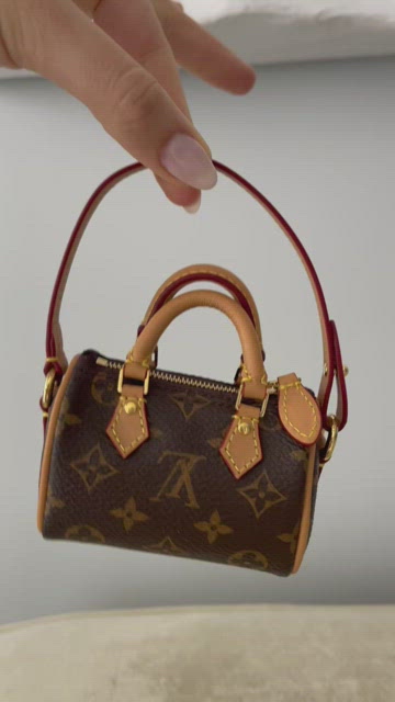 Louis Vuitton - Authenticated Micro Papillon Bag Charm - Leather Brown for Women, Never Worn