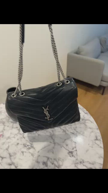 Saint Laurent Small Lou Lou bag in Black with Silver Hardware – Love A  Preloved