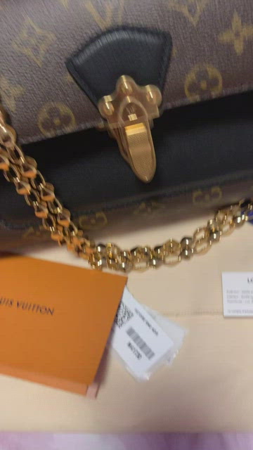 Louis Vuitton Noir Monogram Victoire Chain Shoulder Bag [Clearance Sal –