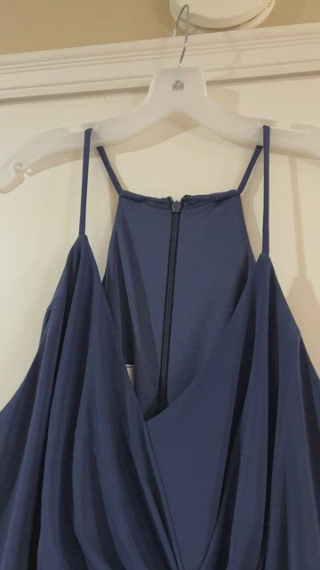 JERSEY A-LINE BRIDESMAID DRESS WITH KNOT DETAIL
