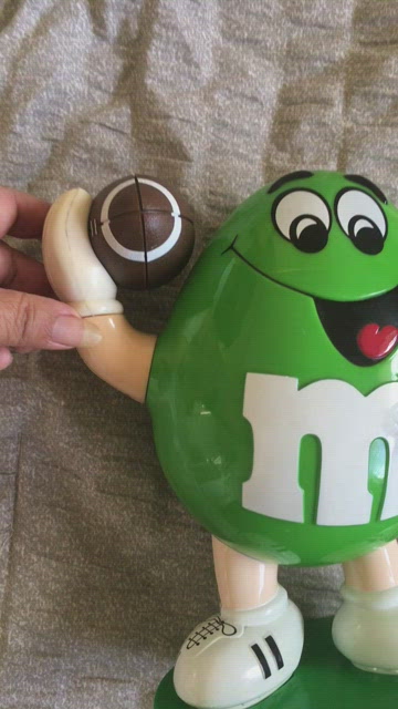 Three Dimensional Green M&M Store Display Figure