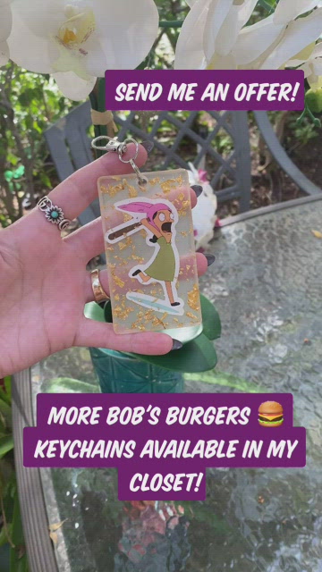 Accessories, Bobs Burgers Louise Belcher Running With A Baseballbat  Keychain Bag Charm