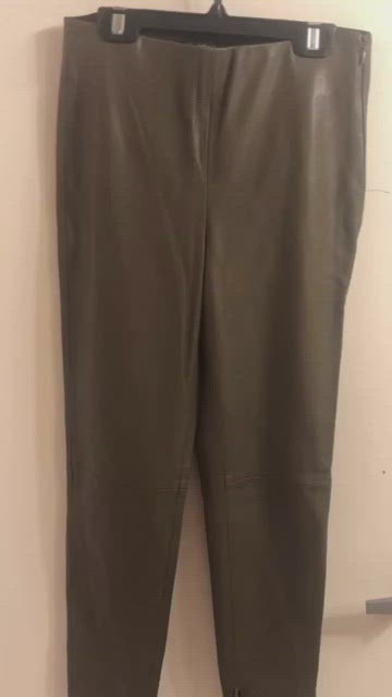 H&M Olive Green Faux Leather Pants NWOT
