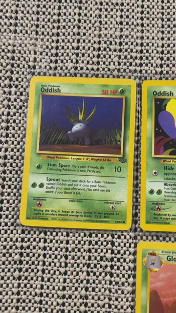 Pokmon TCG Vintage 1995-1998 Oddish & Gloom 4 card bundle!!!