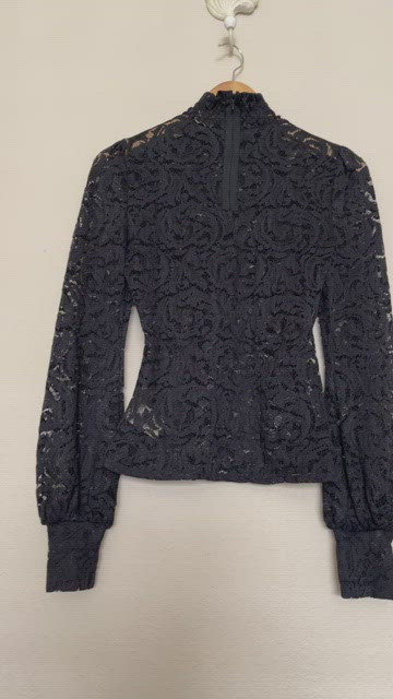 L'Agence Samara Lace Turtleneck hot Top