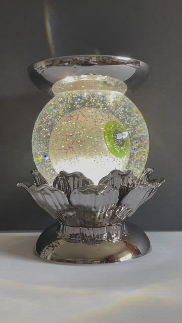 Bath & Body Works 2024 Water Globe Eye Pedestal 3-Wick Candle Holder