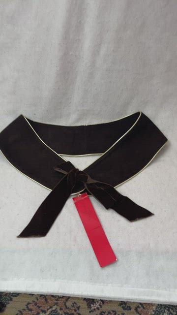 Auc Valentino wide Lamb Suede Dark Brown Self tie Belt Valentino Wide Reversible Suede/Leather Belt – The  main image 3