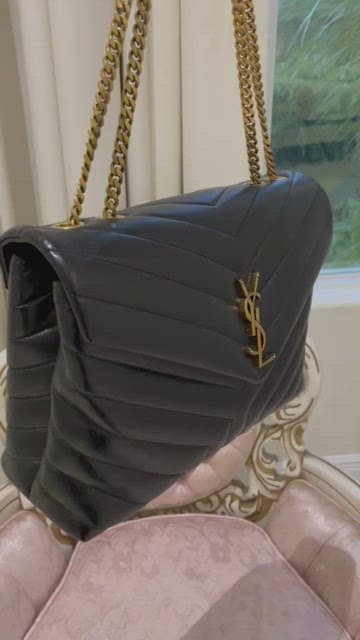 YVES SAINT LAURENT Loulou Medium Matelasse Leather Chain Shoulder Bag