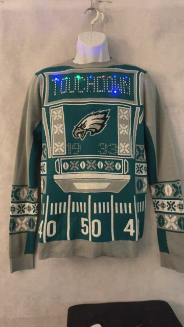 Phi NFL Ugly Christmas Sweater Dark Heather / 3XL