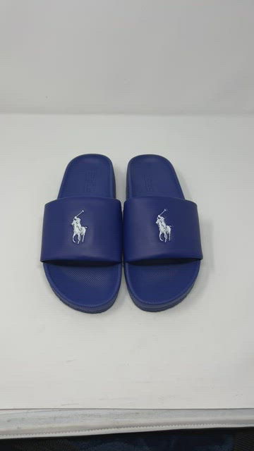 Outlets POLO Ralph Lauren Men's Slides Blue Beach Sandals Size 10 11