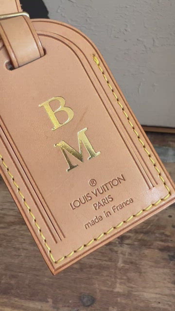 Louis Vuitton, Accessories, Authentic Louis Vuitton Luggage Tag With  Initials Bm