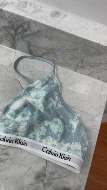 Calvin Klein Underwear, Intimates & Sleepwear, Calvin Klein Triangle  Bralette Blue Tie Dye Medium Bra Size