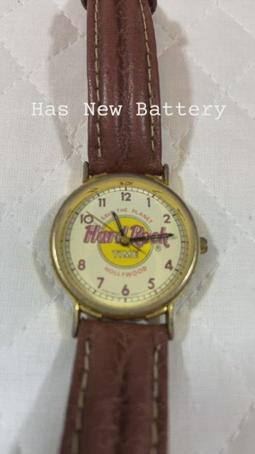 Vintage HardRock Cafe Watch. Original Brown Leather Band. New Battery. 1 Owner Hard Rock Cafe | Accessories | Vintage Hardrock Cafe Watch  main image 4