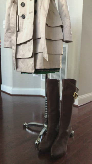 Burberry tiered hem trench on sale coat