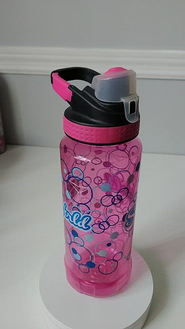 SeaWorld Neon Sign Pink Metal Water Bottle 24 oz - SeaWorld Parks