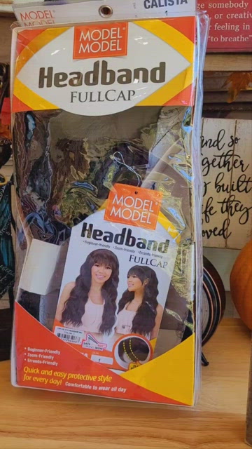 Model Model Synthetic Fullcap Headband Wig - Calista Calista Headband Full Cap Wig - Model Model main image 2