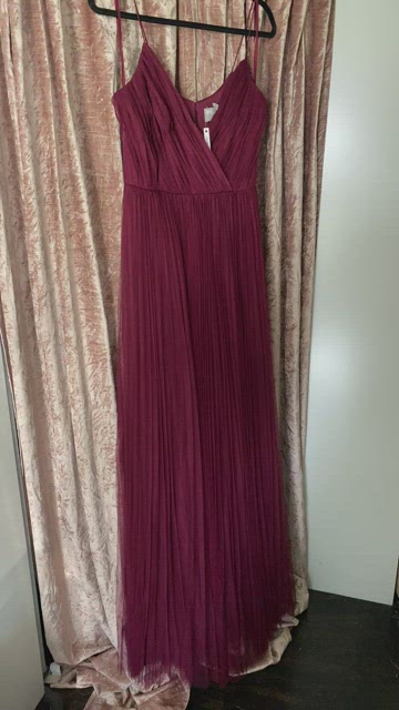 white christmas dresses Asos Design Cami Pleated Tulle Maxi Dress In Rose Pink
