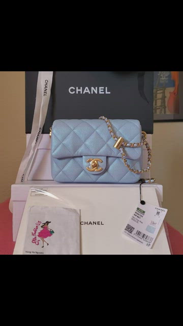 Chanel 21C Light Blue (Sky Blue) Classic Flap!!