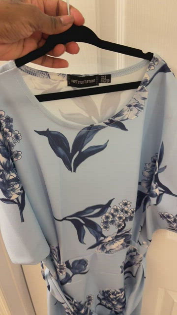 blue floral dress pretty little thing Women's The Beauty Within Off The Shoulder Floral Mini Dress in Aqua Blue