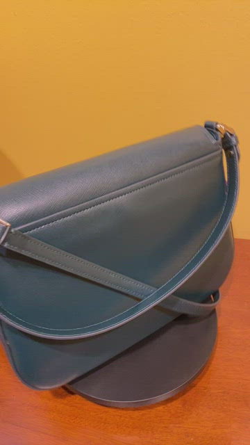 Kate Spade Staci Saffiano Leather Flap Shoulder Bag Crossbody Light Blue  196021275852