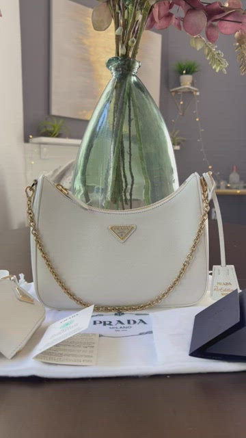 PRADA Saffiano Re-Edition 2005 Shoulder Bag Alabastro 1295253
