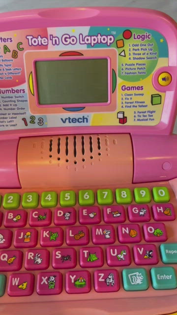 Vtech Tote 'n Go Laptop Pink W Mouse Kids Educational Computer Learning Toy  Game