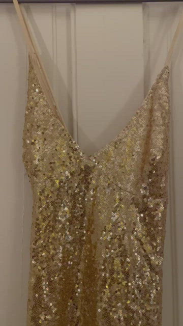 Club L London | Dresses | Club L London Gold Sequin Maxi Dress | Poshmark
