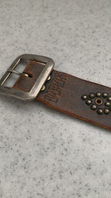 Ralph Lauren Men's Studded Roughout Leather Belt