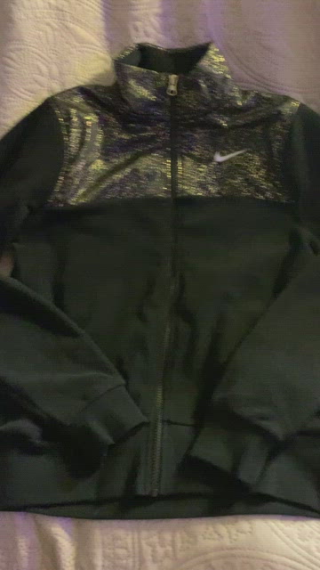 Nike Sportswear SMALL Stardust Plush Track Jacket Fleece Lining Gold  Speckles