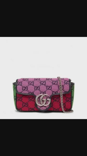 Gucci GG Marmont Multicolour Super Mini Bag in Pink