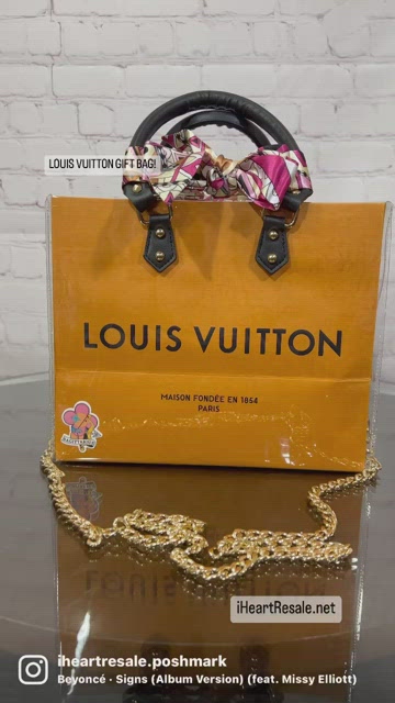 Louis Vuitton, Bags, A Unique Gift Louis Vuitton Gift Bag Covered In  Clear Pvc Into A Useful Bag