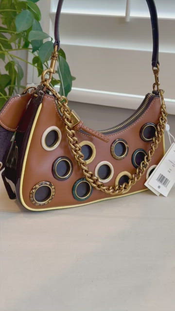 T Monogram Grommet Small Shoulder Bag: Women's Handbags