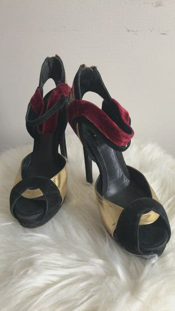 Fendi | Shoes | Fendiblackredgold Suedeleather Platform