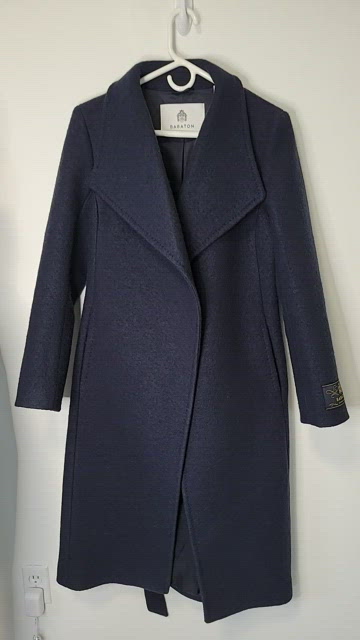 Babaton, Jackets & Coats, Aritzia Babaton Montage Wool Coat Navy Size  Small Nwot