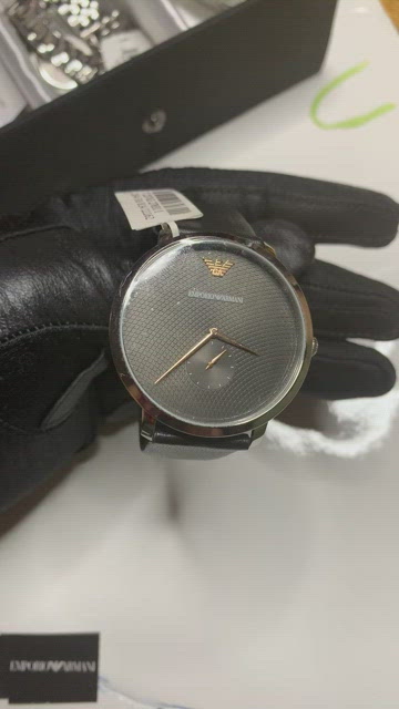 Emporio Armani Modern Slim Black watch New but has some scratches