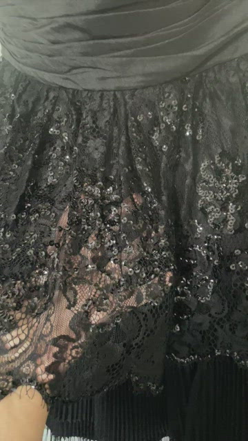 Y2K Betsy Johnson Black Sparkle Dress, Size 8