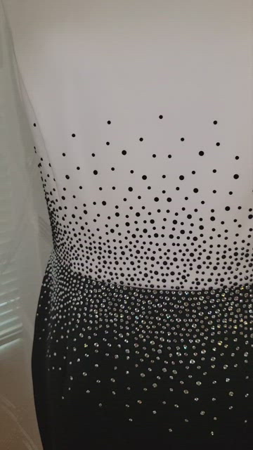 Calvin Klein Black & White Rhinestone Dress