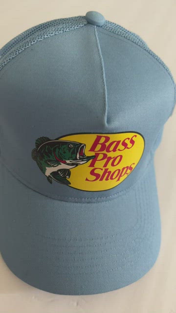 Bass Pro Shops Logo ~ Youth ~ Mesh Snap-back Hat Fishing & Outdoors ~Royal  ~ New