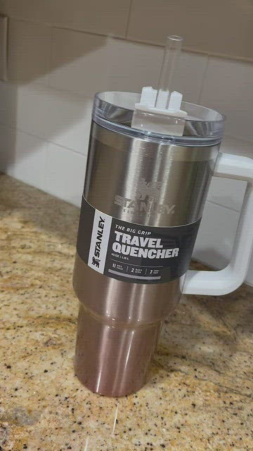 Stanley 40 oz Adventure Quencher Tumbler Champagne Ombre Pink Silver NWT