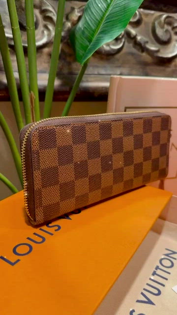 Louis Vuitton Geldbörse Clemence Damier Ebene Zipper