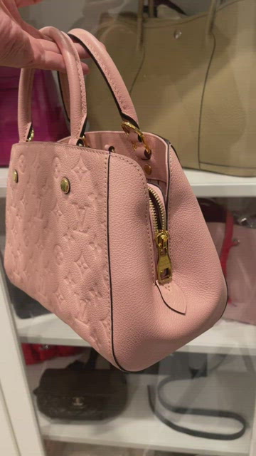 Louis Vuitton, Bags, Louis Vuitton Montaigne Bb Empreinte Leather Rose  Poudre Crossbody Bag Sp358