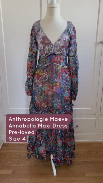 Anthropologie Maeve Cross-Back Magenta Maxi Dress purchases XXS