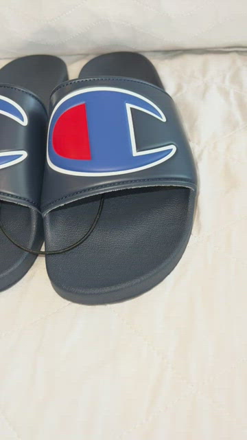 Champion Big Logo Navy Slide Sandals Size 11 NWT Champion | Shoes | Champion Big Logo Navy Slide Sandals Size  main image 2