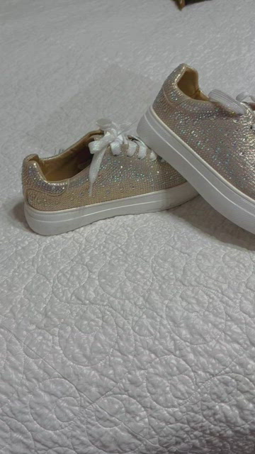 Dolce-66 Sparkly Sneakers Champagne / 7.5