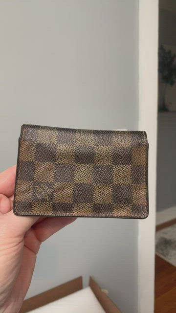 LOUIS VUITTON Damier Ebene Card Holder 1260696